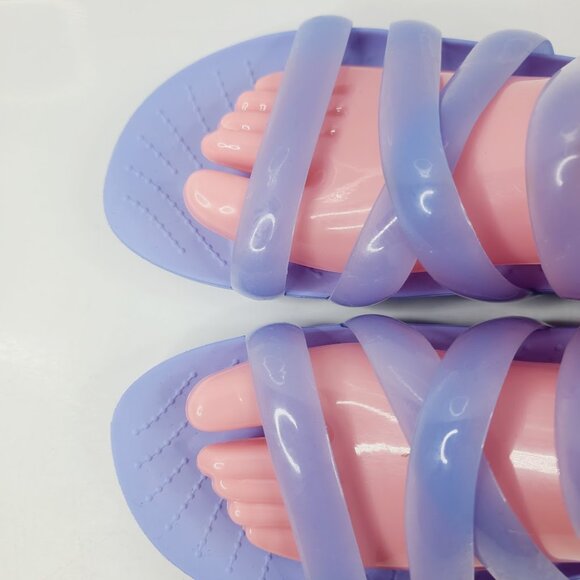 Crocs Women's Blue Moon Jelly Splash Glossy Starppy Flat Sandal Size US 11 - Picture 3 of 7